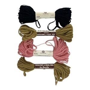 Vintage Bucilla Persian Virgin Wool Yarn Lot 4 Skeins Needlepoint NWT